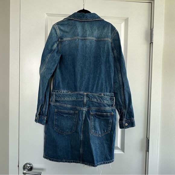 ZARA Layered Asymmetrical Denim Jean Dress - Picture 11 of 14